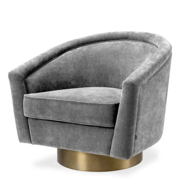 Eichholtz Catene Swivel Chair in Clarck Grey - image 1
