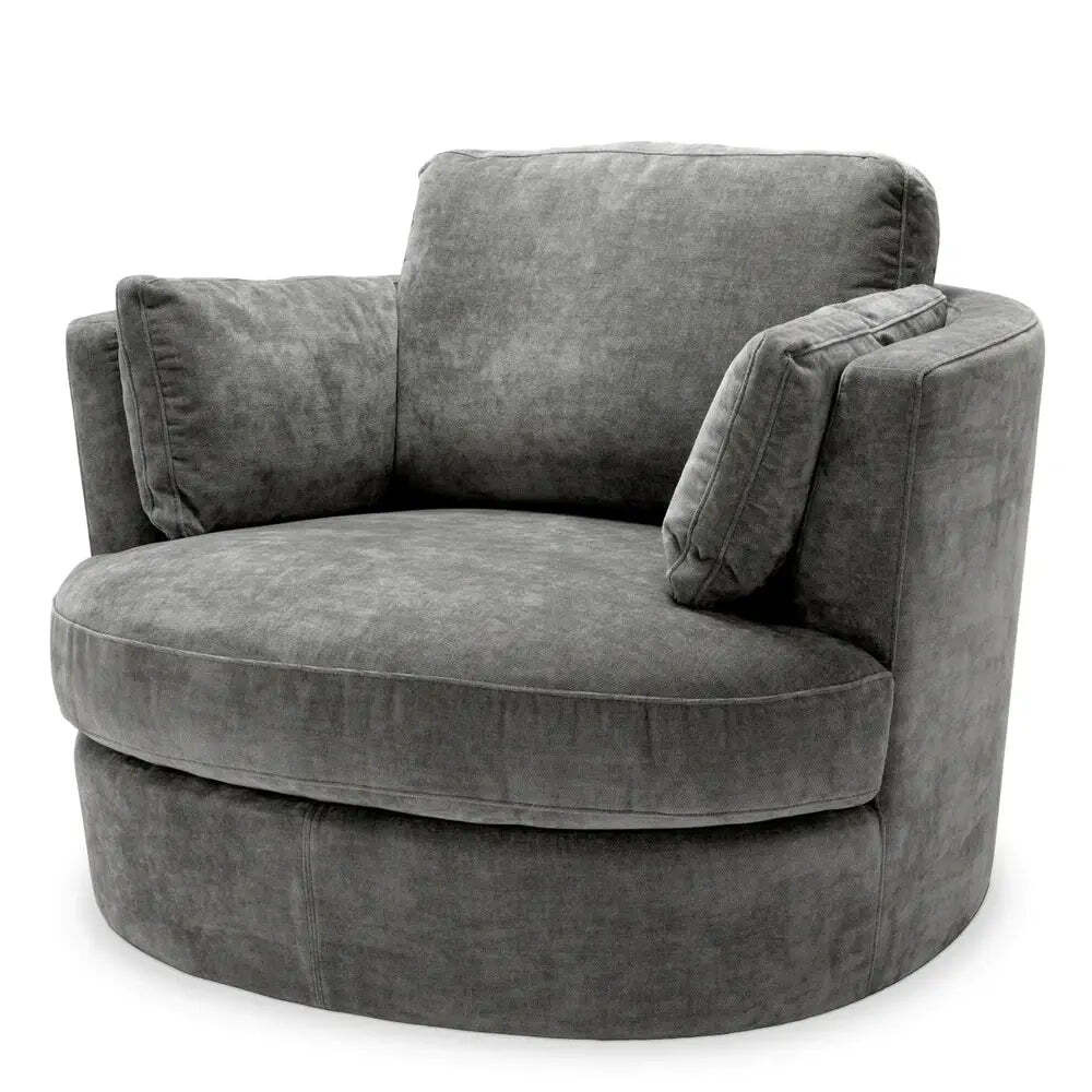 Eichholtz Clarissa Swivel Chair in Clarck Grey - image 1
