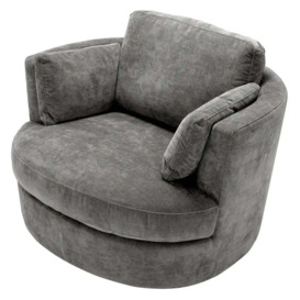 Eichholtz Clarissa Swivel Chair in Clarck Grey - thumbnail 3