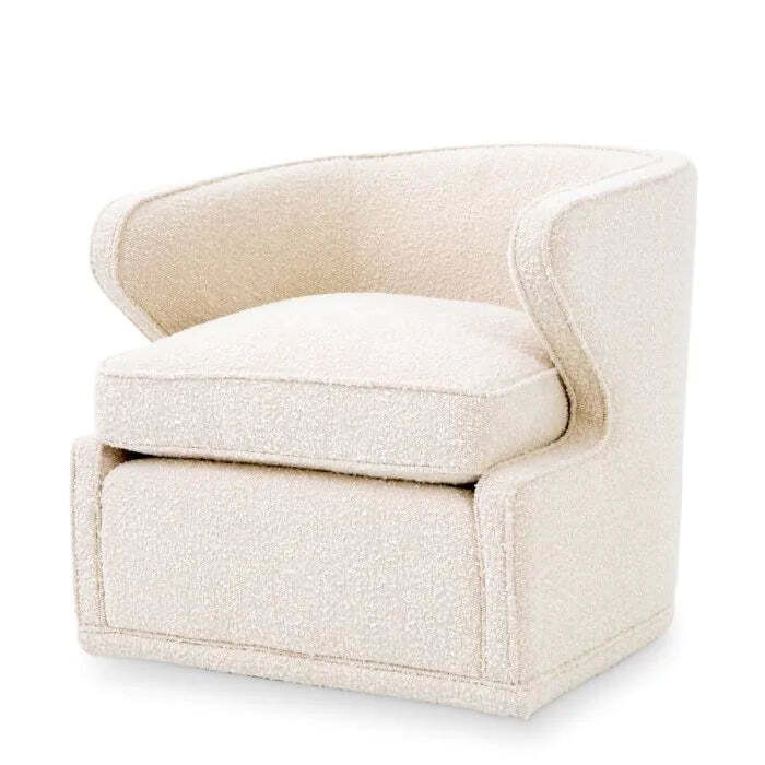 Eichholtz Dorset Swivel Chair in Bouclé Cream - image 1