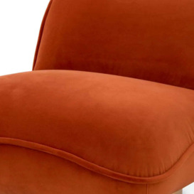 Eichholtz Relax Swivel Chair in Savona Orange Velvet - thumbnail 3