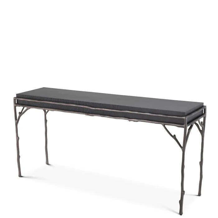Eichholtz Premier Console Table in Charcoal Grey Oak Veneer - image 1