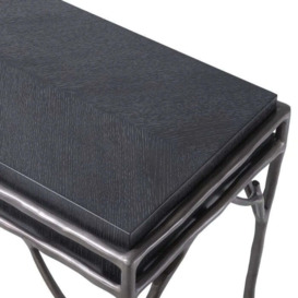Eichholtz Premier Console Table in Charcoal Grey Oak Veneer - thumbnail 2