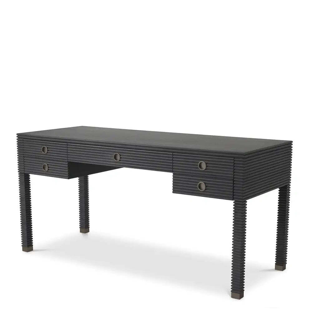 Eichholtz Dimitrios Desk in Charcoal Grey Oak Veneer - image 1