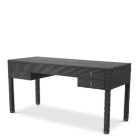 Eichholtz Dimitrios Desk in Charcoal Grey Oak Veneer - thumbnail 1