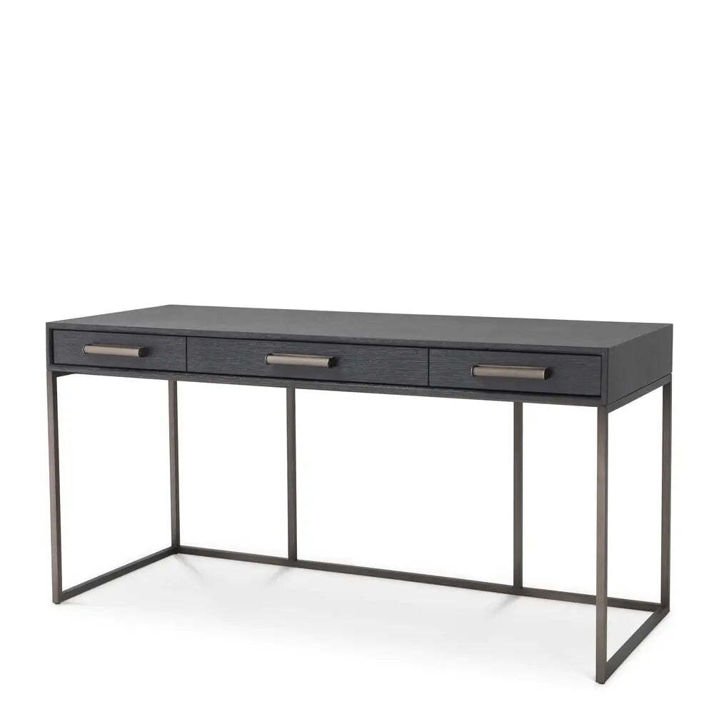 Eichholtz Larsen Desk in Charcoal Grey Oak Veneer - image 1
