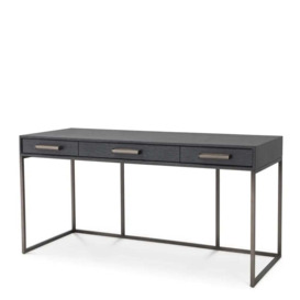 Eichholtz Larsen Desk in Charcoal Grey Oak Veneer - thumbnail 1