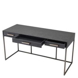 Eichholtz Larsen Desk in Charcoal Grey Oak Veneer - thumbnail 3