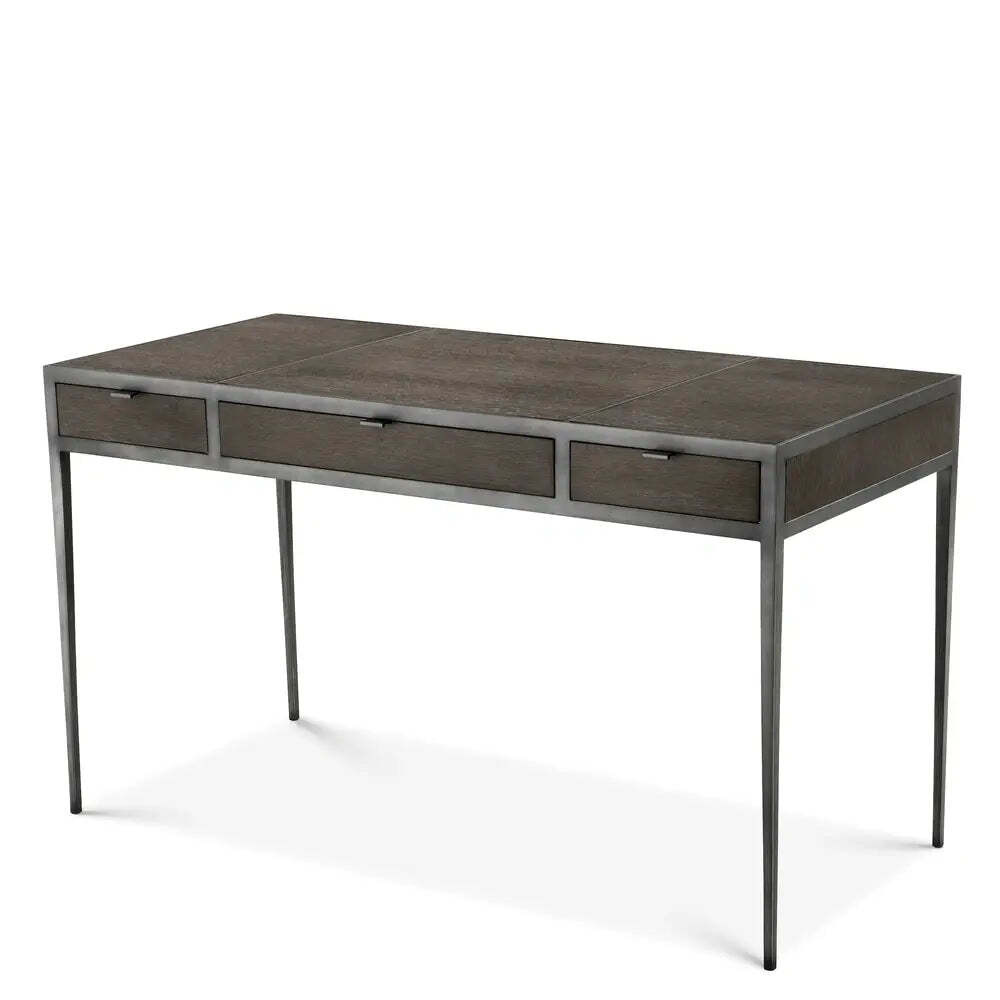 Eichholtz Scavullo Desk in Straight Charcoal Brown Oak Veneer - image 1