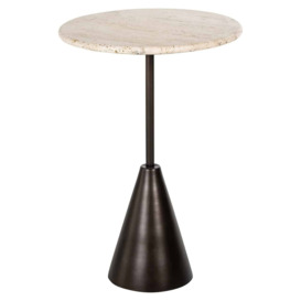 Richmond Interiors Avalon Round Side Table in Bronze - thumbnail 1