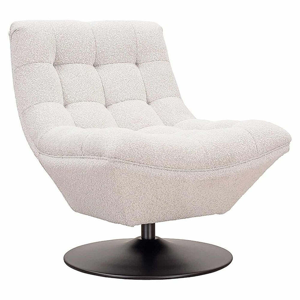 Richmond Interiors Sydney Swivel Chair in White Bouclé - image 1