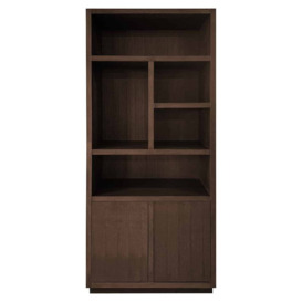 Richmond Interiors Oakura Bookcase 2-Doors in Brown - thumbnail 2