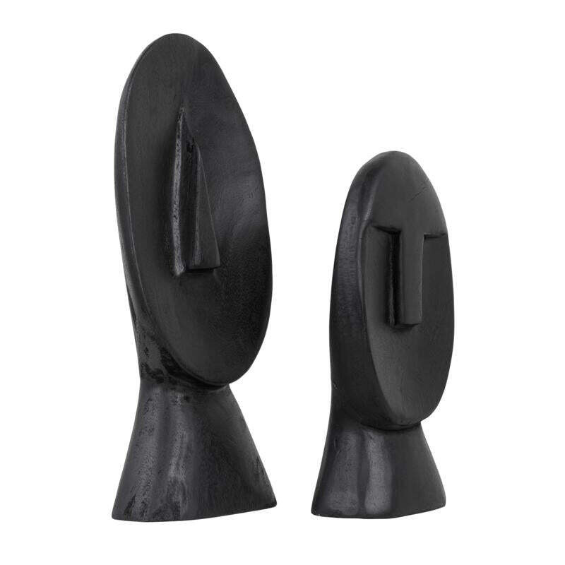 Must Living Set Of 2 Nosy Statue in Black - image 1