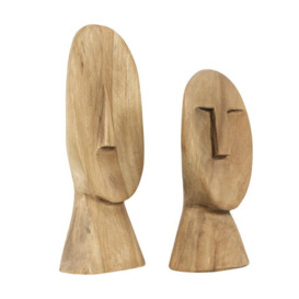 Must Living Set Of 2 Nosy Statue in Natural