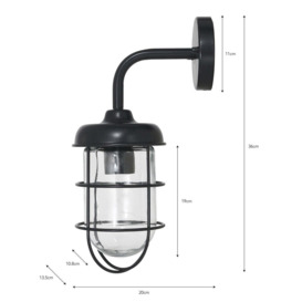 Garden Trading Harbour Outdoor Wall Light in Carbon - Outlet - thumbnail 3