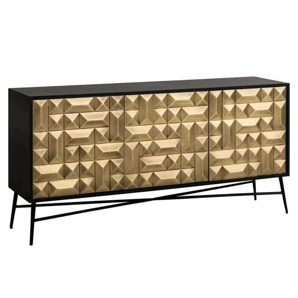 Richmond Interiors Tetro Sideboard in Gold - image 1