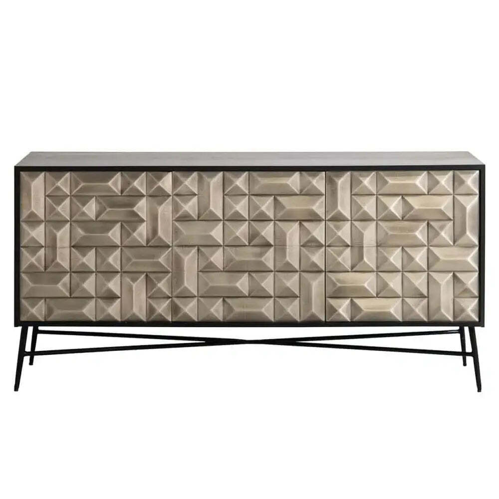 Richmond Interiors Tetro Sideboard in Silver - image 1
