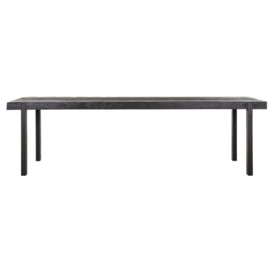 DTP Home Beam Dining Table with Recycled Teakwood Finish Top in Black / Medium - thumbnail 3