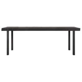 DTP Home Beam Dining Table with Recycled Teakwood Finish Top in Black / Medium