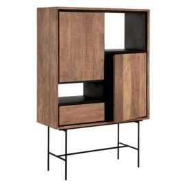 DTP Home Metropole Bookcase with Open Racks in Recycled Teakwood Finish / Small - thumbnail 3