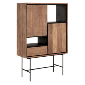 DTP Home Metropole Bookcase with Open Racks in Recycled Teakwood Finish / Small - thumbnail 2