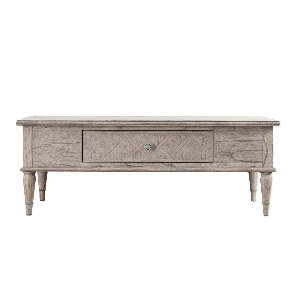 Gallery Interiors Mustique Push Drawer Coffee Table Natural - Outlet - image 1