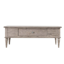 Gallery Interiors Mustique Push Drawer Coffee Table Natural - Outlet