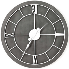 Hill Interiors Williston Wall Clock in Grey - Outlet