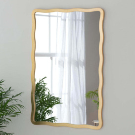 Olivia's Rowan Rectangular Wall Mirror in Gold / 90 x 60