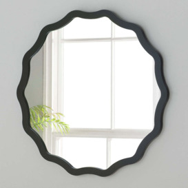 Olivia's Rowan Round Wall Mirror in Black / 60 x 60