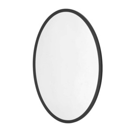 Olivia's Amara Oval Wall Mirror in Black - thumbnail 1