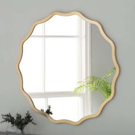 Olivia's Rowan Round Wall Mirror in Gold / 60 x 60