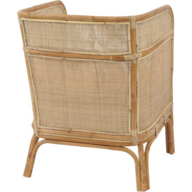 Libra Toba Natural Occasional Chair with High Wrap Round Back Rattan - Outlet - thumbnail 2
