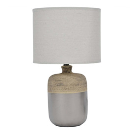 Libra Interiors Riviera Two Tone Table Lamp With Shade - Outlet - thumbnail 1