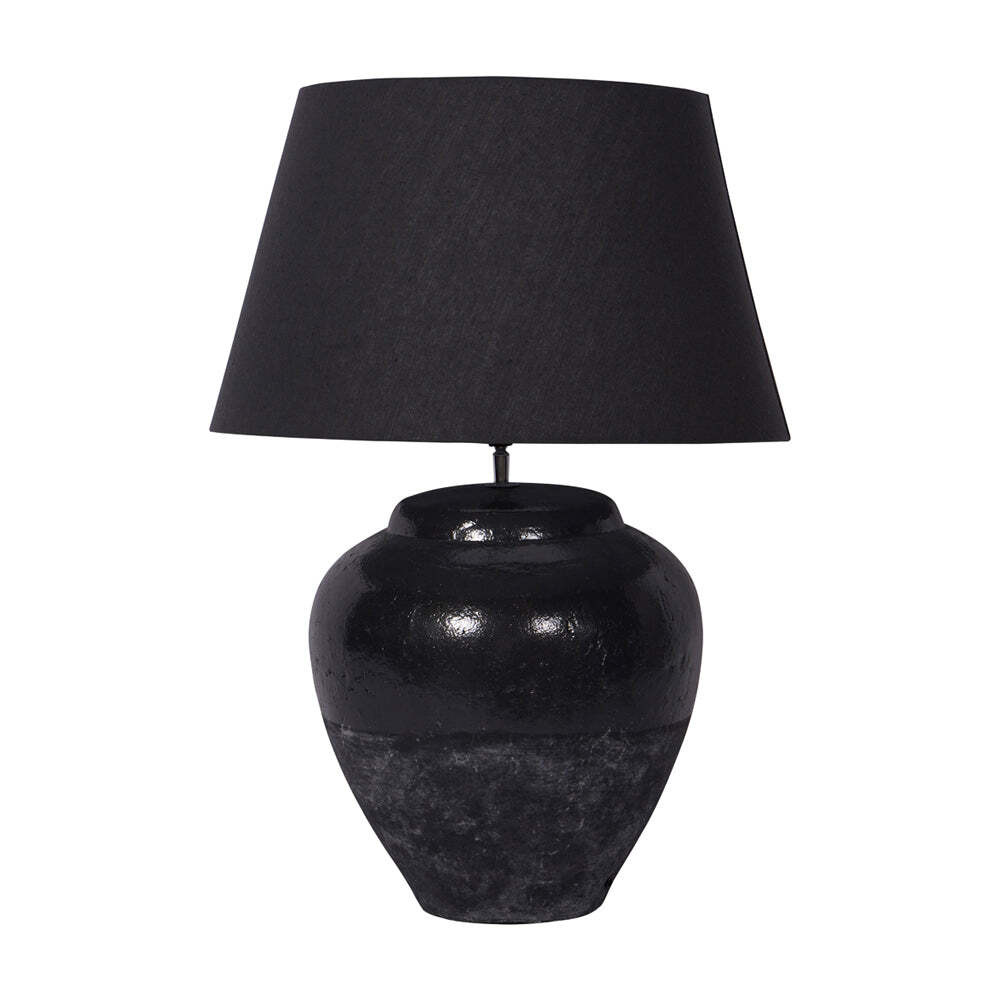 Libra Interiors Skyline Black Terracotta Table Lamp - image 1