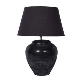 Libra Interiors Skyline Black Terracotta Table Lamp - thumbnail 1