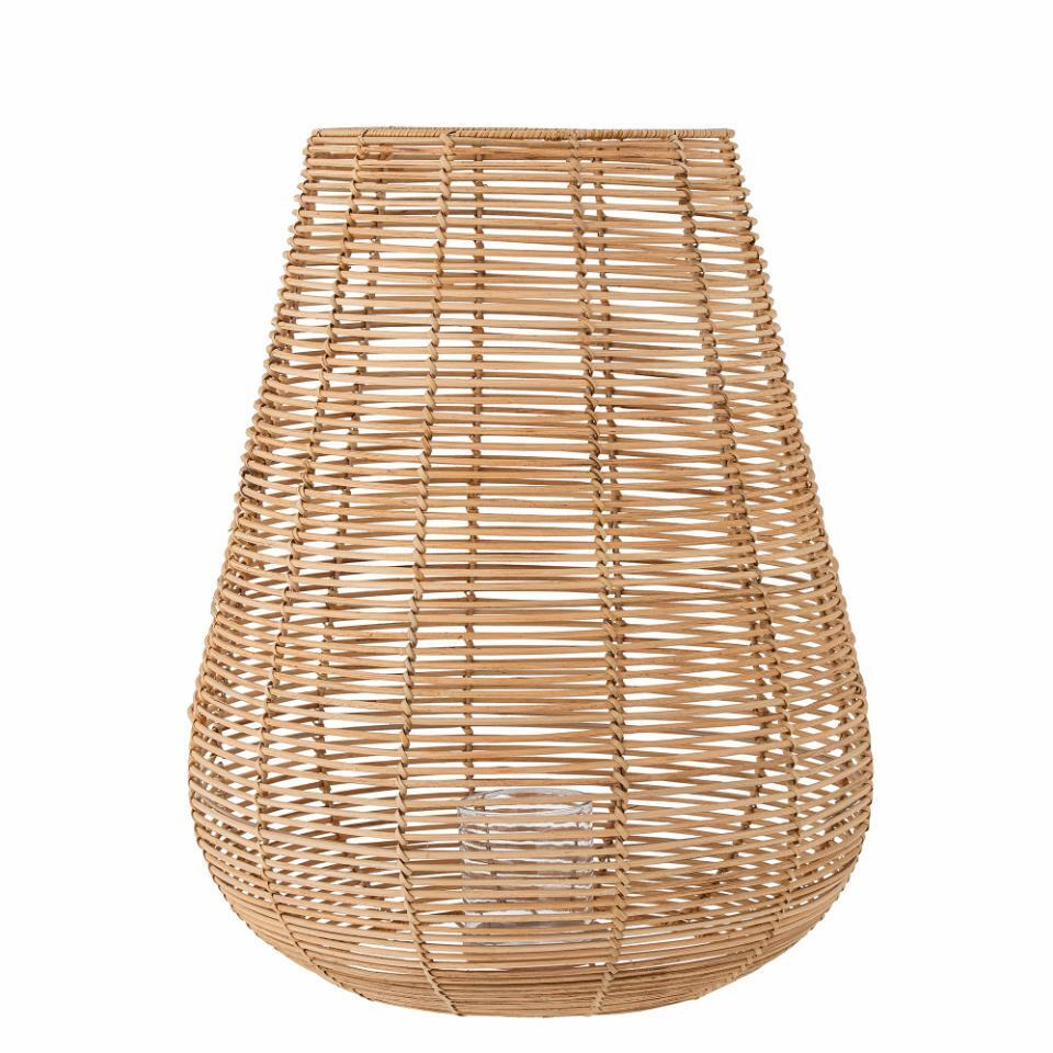 Bloomingville Outdoor Sarona Rattan with Glass Lantern in Natural - image 1
