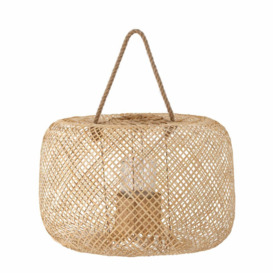 Bloomingville Outdoor Musu Bamboo Lantern with Glass in Natural - thumbnail 1