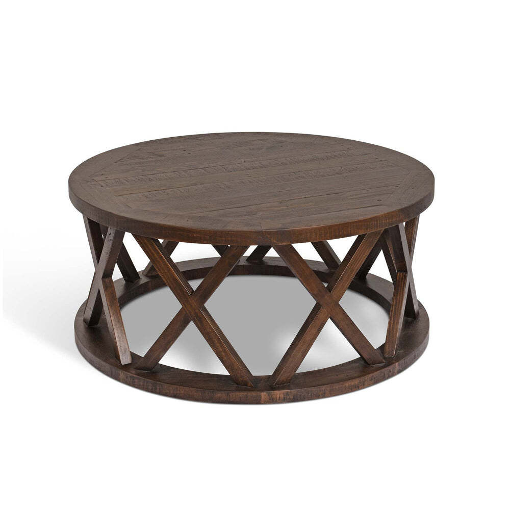Garden Trading Oxhill Coffee Table Round Antique Brown - image 1