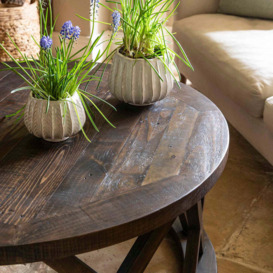 Garden Trading Oxhill Coffee Table Round Antique Brown - thumbnail 2