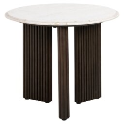 Mayfield Marble Top Side Table - Brown