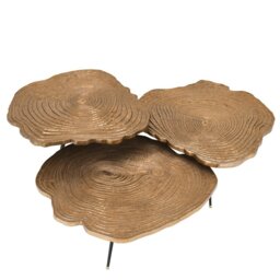 Eichholtz Set of 3 Quercus Coffee Table Brass Finish - thumbnail 3