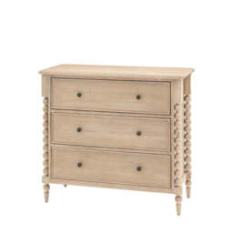 Abingdon 3 Drawer Chest of Drawers - Natural - thumbnail 4