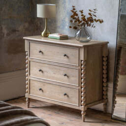 Abingdon 3 Drawer Chest of Drawers - Natural - thumbnail 2