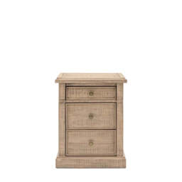 Newbury 3 Drawer Bedside Table - Natural