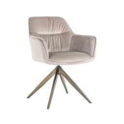 Aline Swivel Chair - Khaki Velvet - thumbnail 2