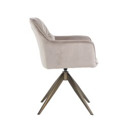 Aline Swivel Chair - Khaki Velvet - thumbnail 3