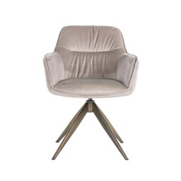Aline Swivel Chair - Khaki Velvet - thumbnail 1