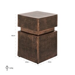 Richmond Interiors Nox Side Table in Bronze - thumbnail 4