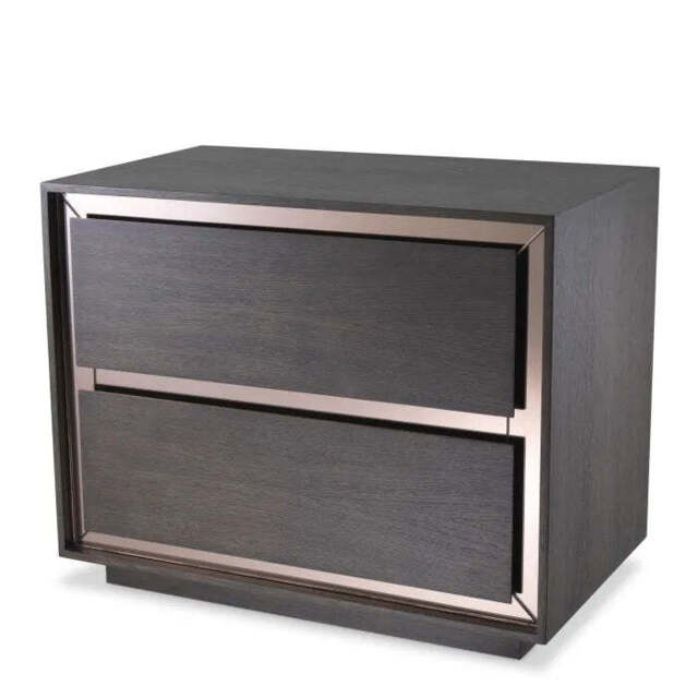 Cabas Side Table - Mocha Straight Oak Veneer